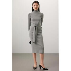 TOCCIN x RTR Gray Knit Tie Front Dress Size M